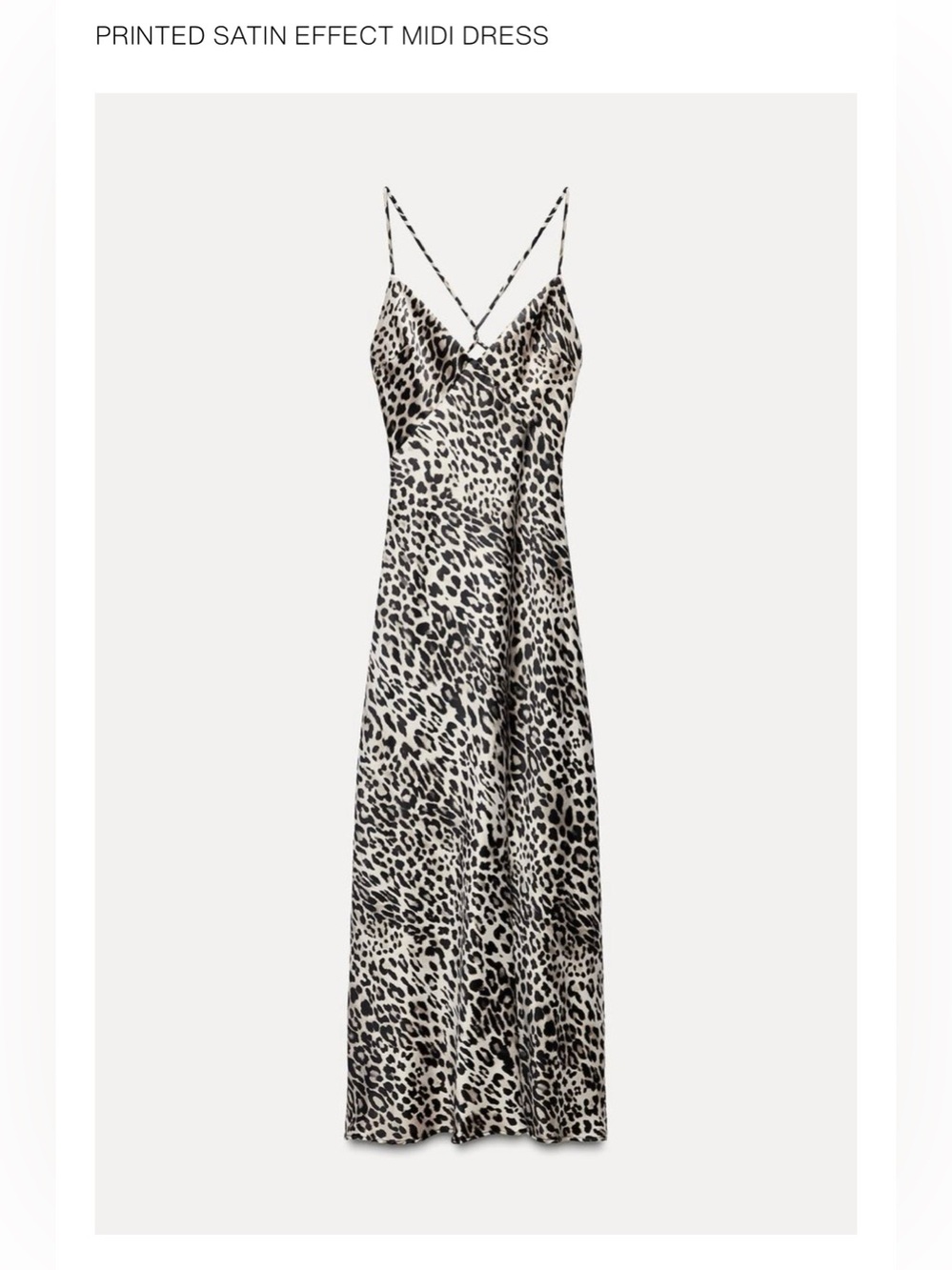 Zara Black and White Animal Print Maxi Dress (size S) NWT - Picture 5 of 5